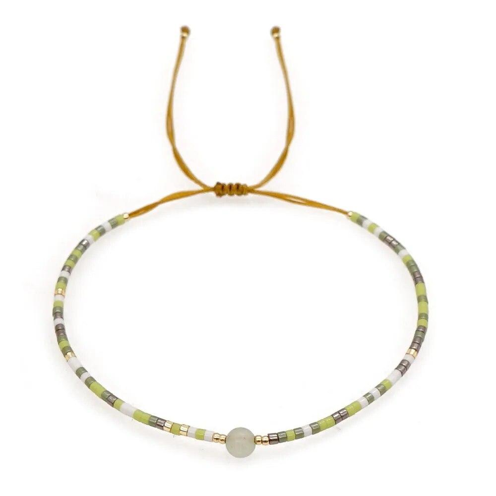 SVB4 Stone Stretch Bracelets For Women Men 8mm Bead Bracelet