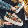 Fashion Luxury Loafers Man Platform Canvas Shoes Fashion Bear Print Casual Men Shoes Design Autumn Classic Slip-on Shoes Men Espadrilles