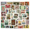 50pcs Postcard Stickers for DIY Scrapbook, Water Bottle, Suitcase Decoration, Waterproof