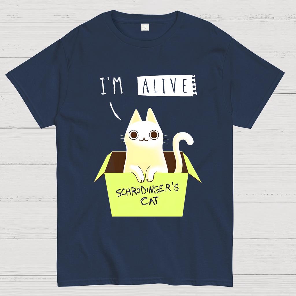 I'm Alive Schrödinger's Cat Unisex 100% Cotton Summer Casual Cool Loose T-Shirt
