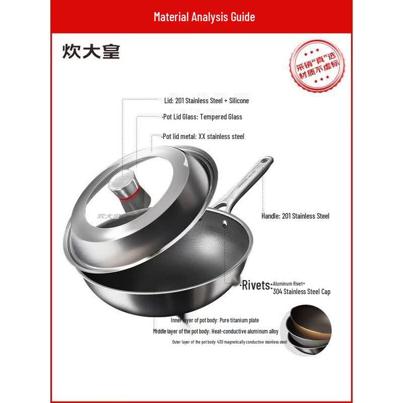 COOKER KING Pure Titanium Wok