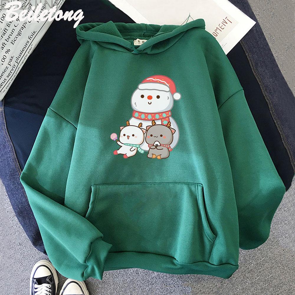 Cute Cat Long Sleeve Hoodie Goma Kawaii Peach Cat Boyfriend Sweatshirt Girlfriend Lovely Kitty Mochi Romantic Hoddies