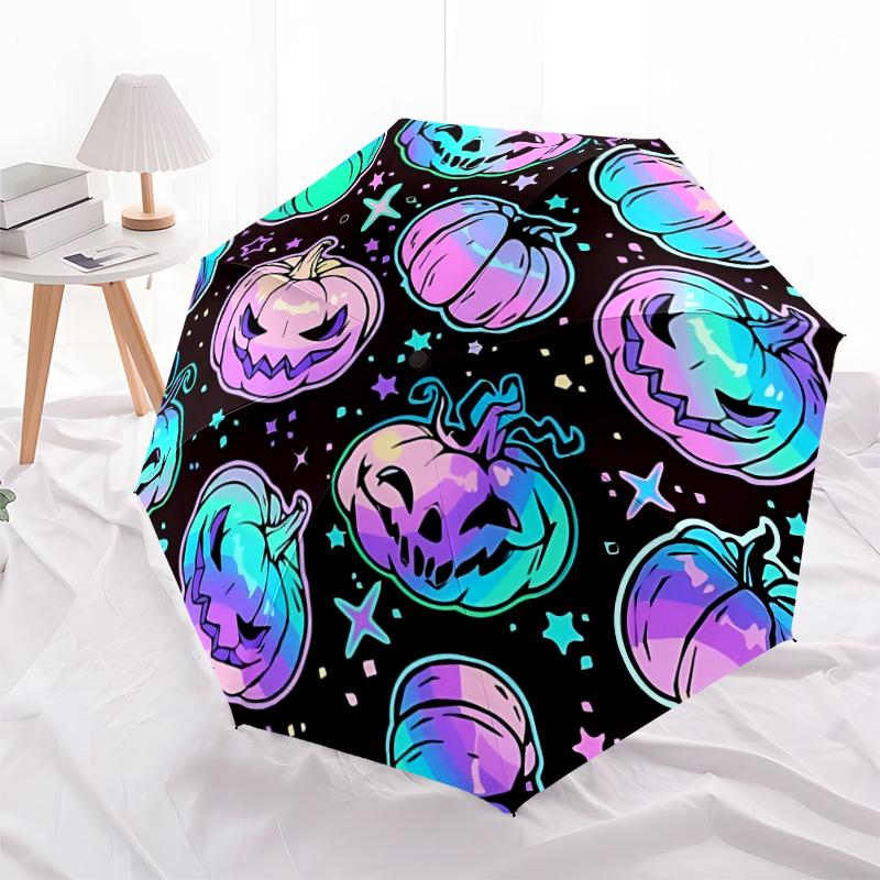 1pc Halloween Pumpkins Automatic Umbrella - Automatic Opening And Closing, Sturdy Iron Frame, Formal Occasions yy251018197
