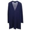 Mackintosh Wolle Langarm V-Ausschnitt langer Strickcardigan 38 Marineblau Damen Gebraucht