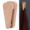 Solid Wood Towel Clip Self Adhesive Multifunctional Space Saving Wall Mounted Wooden Towel Holder for Bathroom Kitchen Home