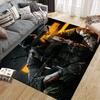 COD Flannel Printed Carpet, Home Sofa Decoration for Living Room & Bedroom, Non‑Slip Play Flannel Floor Mat for Game Room