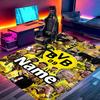 Custom Name Personalized Borussia Dortmund Print Carpet, Versatile Home Decor Rug, for Playroom, Apartment, Balcony, Entryway, Hallway Gift