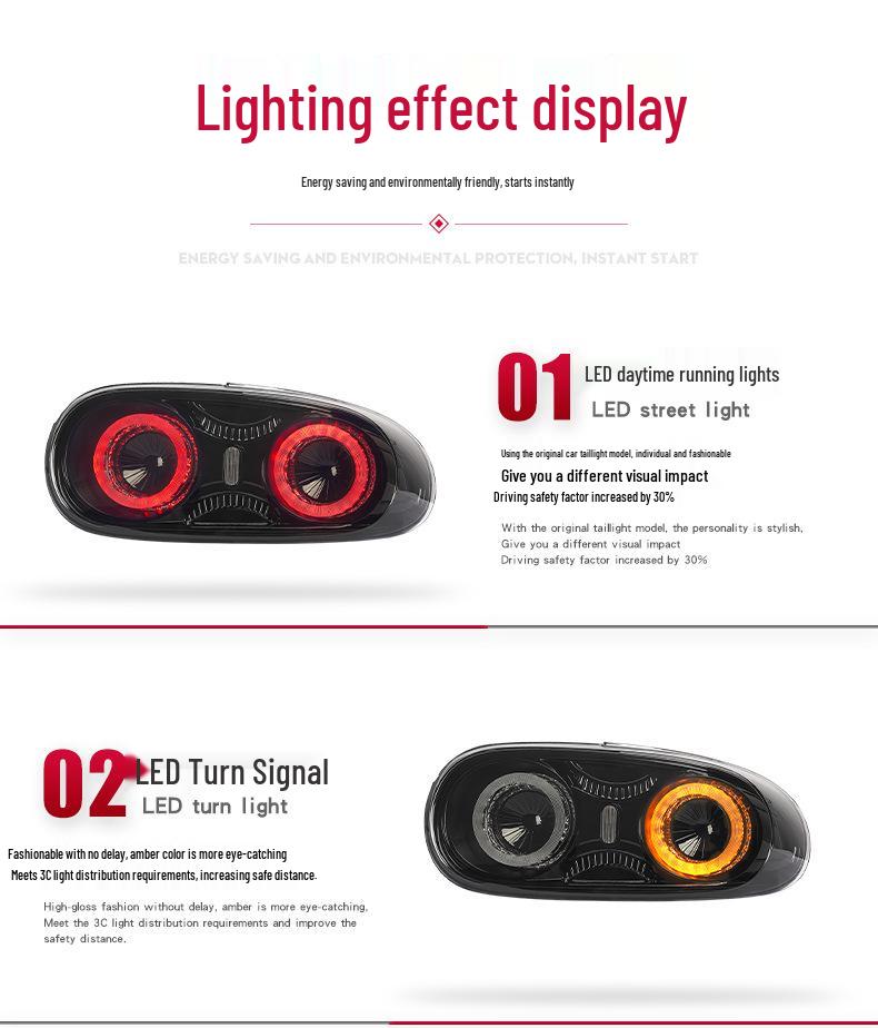 LED Taillight Assembly with DRL, Turn Signal, Brake, and Reverse Lights for 2005-2015 Mazda CX-5