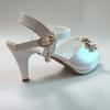 Women's Heel Sandals Elegant Ladies Heeled Summer Brand White Party Shoes Comfortable Spike Heels 6cm