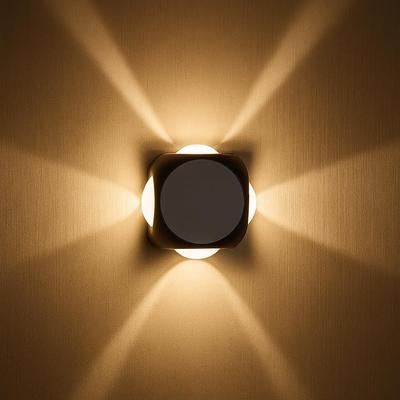 LED Zewnętrzna Lampa Ścienna UP Down (Pakiet 1) Wodoodporna i wstrząsoodporna aluminiowa obudowa IP-65 4-kierunkowa zewnętrzna ścienna lampa schodowa