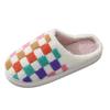 Chihuahua Slippers For Women Men'S And Women'S Indoor Home Warm Winter Colorful Plaid Printed Cotton Slippers Sandalias De Mujer