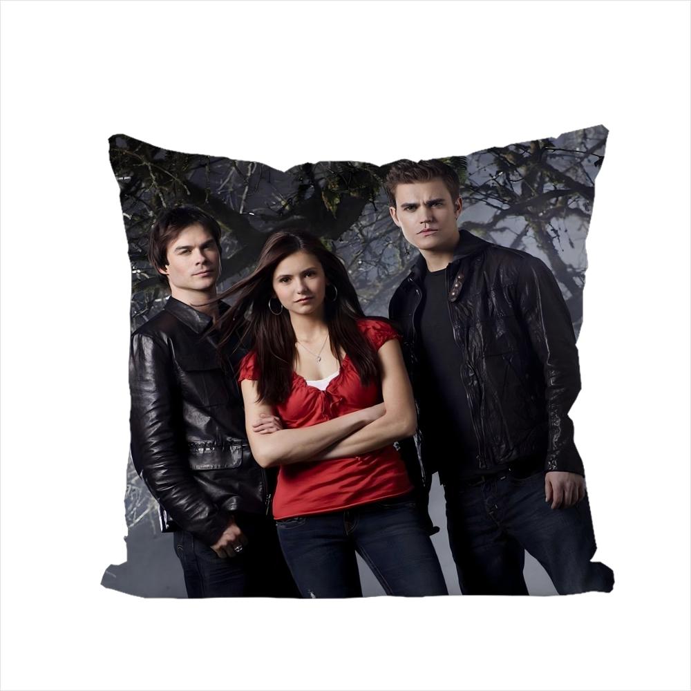 

The VVampire Diaries Pillow Case For Car Sofa Decorative Home Doublesided Print Plush Square Throw Pillow Cushion Cover 30x30cm