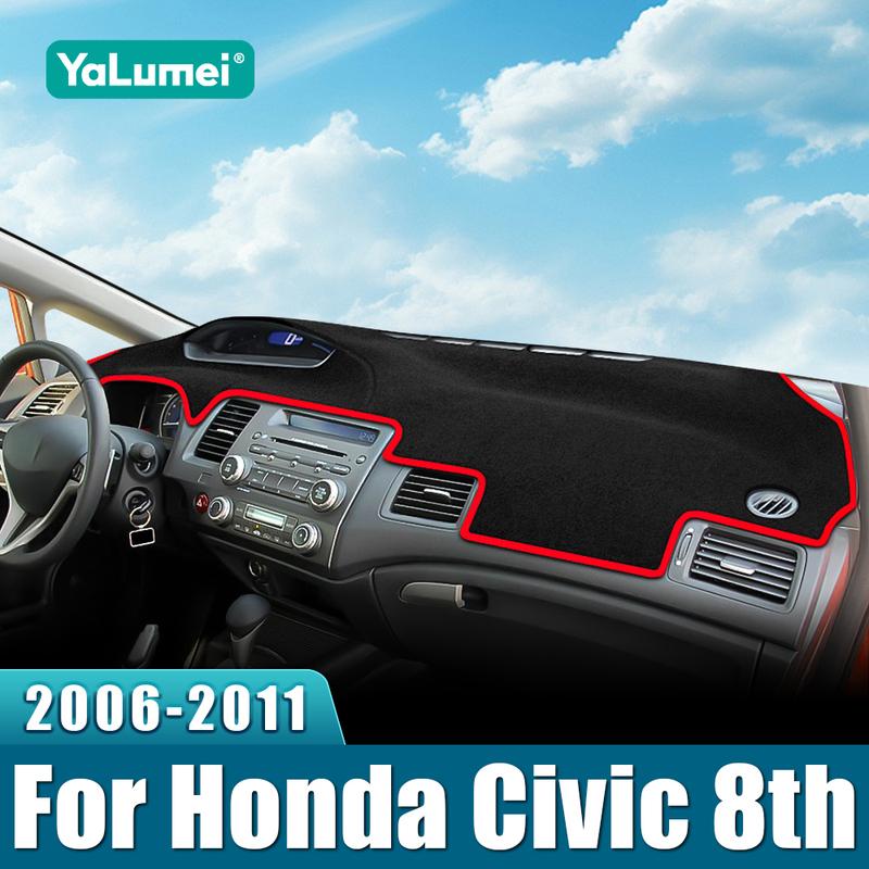 Auto-Armaturenbrettabdeckung für Honda Civic 8. Generation 2006 2007 2008 2009 2010 2011 Instrumententafel Sonnenschutzmatte Rutschfeste Unterlage Zubehör