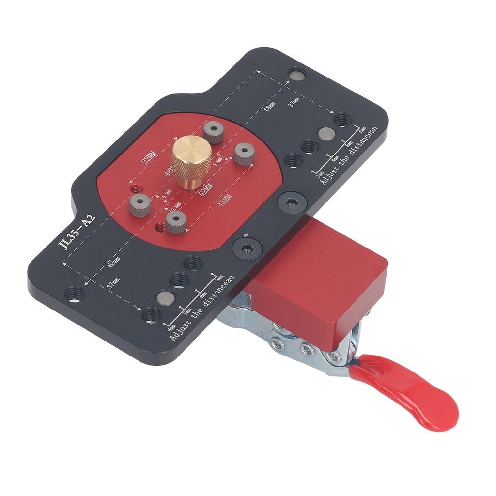 Hinge Drilling Jig Hole  Aluminum Alloy 35mm Concealed Door Hinge Jig for Door and Cabinet Inst