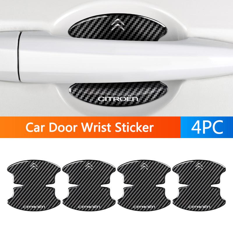 4/8Pcs Car Threshold Sticker with Door Handle Bowl Scratch Protective Sticker For Citroen C1 C2 C3 Grand C4 Picasso C4L VTS