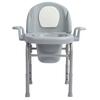 Bedside Commode Toilet Chair 3 Height Adjust Portable Toilet Chair with Backrest for Elderly Pregnan