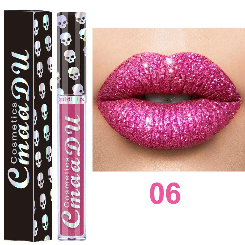 8 Farben Matt Lipgloss Sexy Totenkopf Lippenstift Set Totenkopfkopf Langlebig Wasserdicht Samt Lipgloss Flüssiger Lippenstift