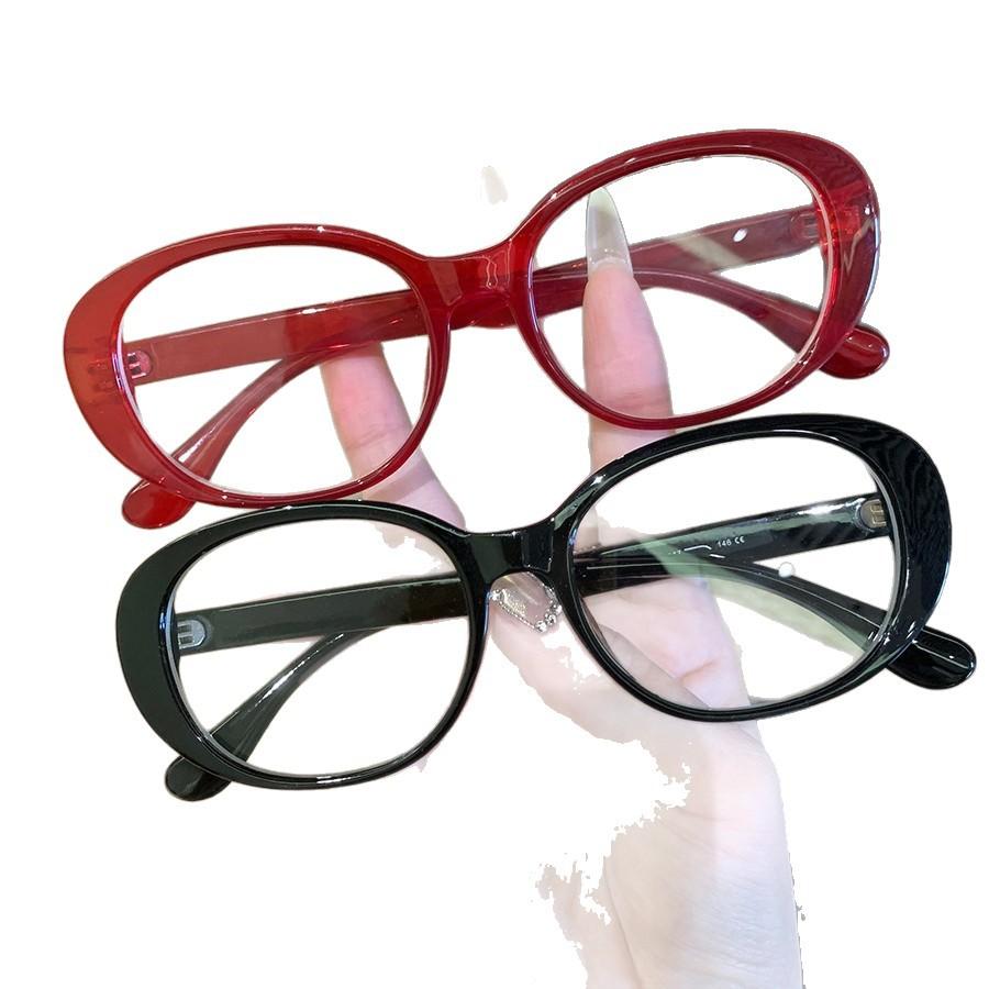 New Unisex Round Polygon Glasses for Men Women Pc Frame Glasses Plain Glasses Nearsighted Oval Eyewear Glasses -1.0 -2.5 -2