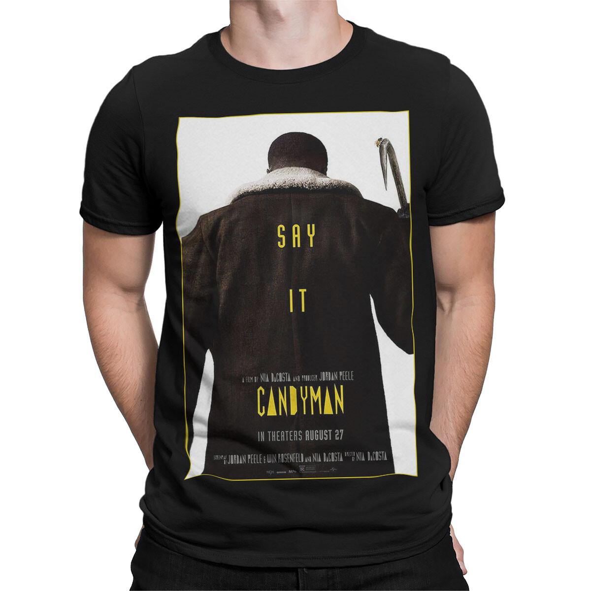 

Candyman Say It Horror Movie Mens 100% Cotton T-shirt Mens Tees Top Womens Tee Graphic Unisex Top XL