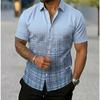 Men's Simple Pattern  3D Print Shirt Button Up Shirt Casual Shirt Summer Shirt Short Sleeve Daily Vacation Clothing