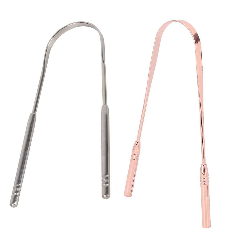 Oral Care Metal Tongue Scraper Bad Breath Treatment Oral Hygiene Maintaining Tongue Cleaner