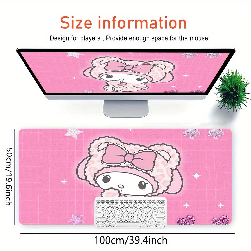 My Melody, Kawaii Themed XXL Mouse Pad - Non-slip Rubber Desk Mat for Gaming and Office Use, Multi-Function Keyboard  0826091a