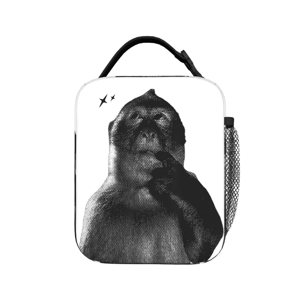 Thinking Monkey Meme Thermal Insulated Lunch Bags for Work Portable Food Bag Container Men Women Thermal Cooler Lunch Boxes