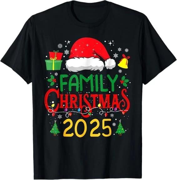 Family Christmas 2025 Matching Outfit Xmas Squad Santa T-Shirt S-3XL L