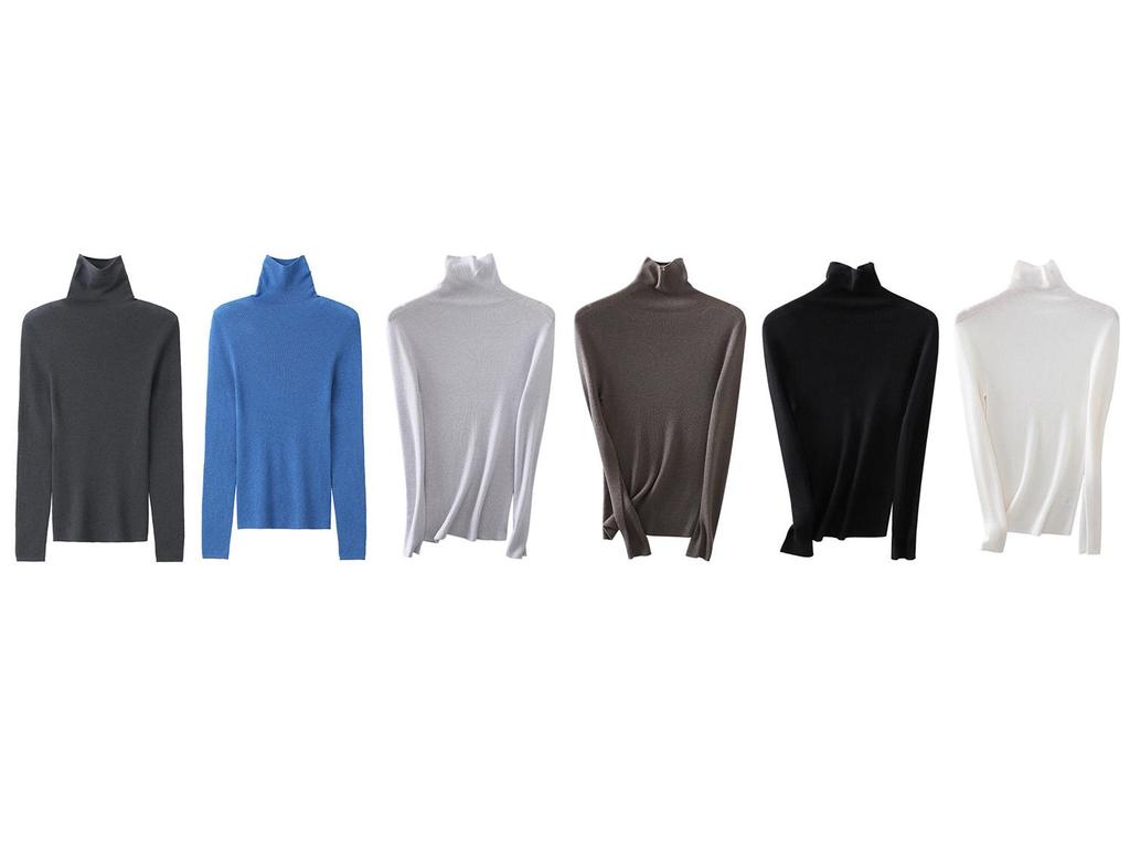 Skin-Friendly Seamless Merino Wool Base Layer Knitwear - Half & Full High Neck