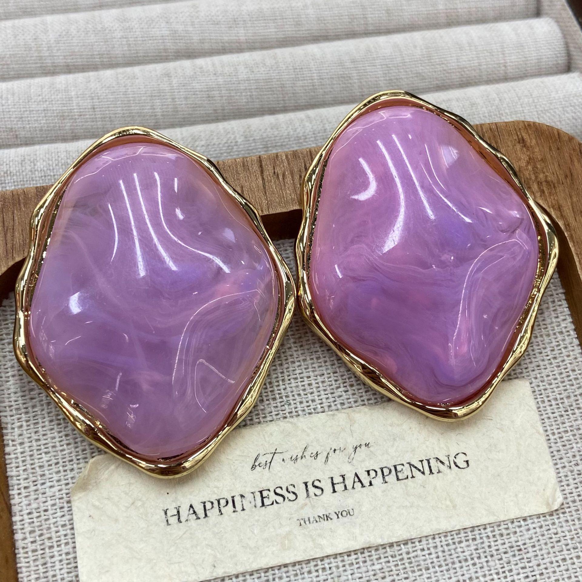 

Wind Super Fire Transparent Petal Earrings, Summer Vacation Atmosphere Jelly Earrings, Personalized Exaggerated Earrings