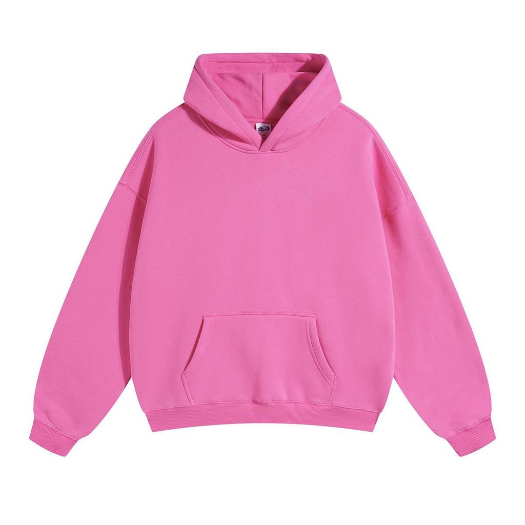Men's & Women's Loose Autumn/Winter Velvet Hooded Sweatshirt – Trendy Drop Shoulder Pure Color Jacket