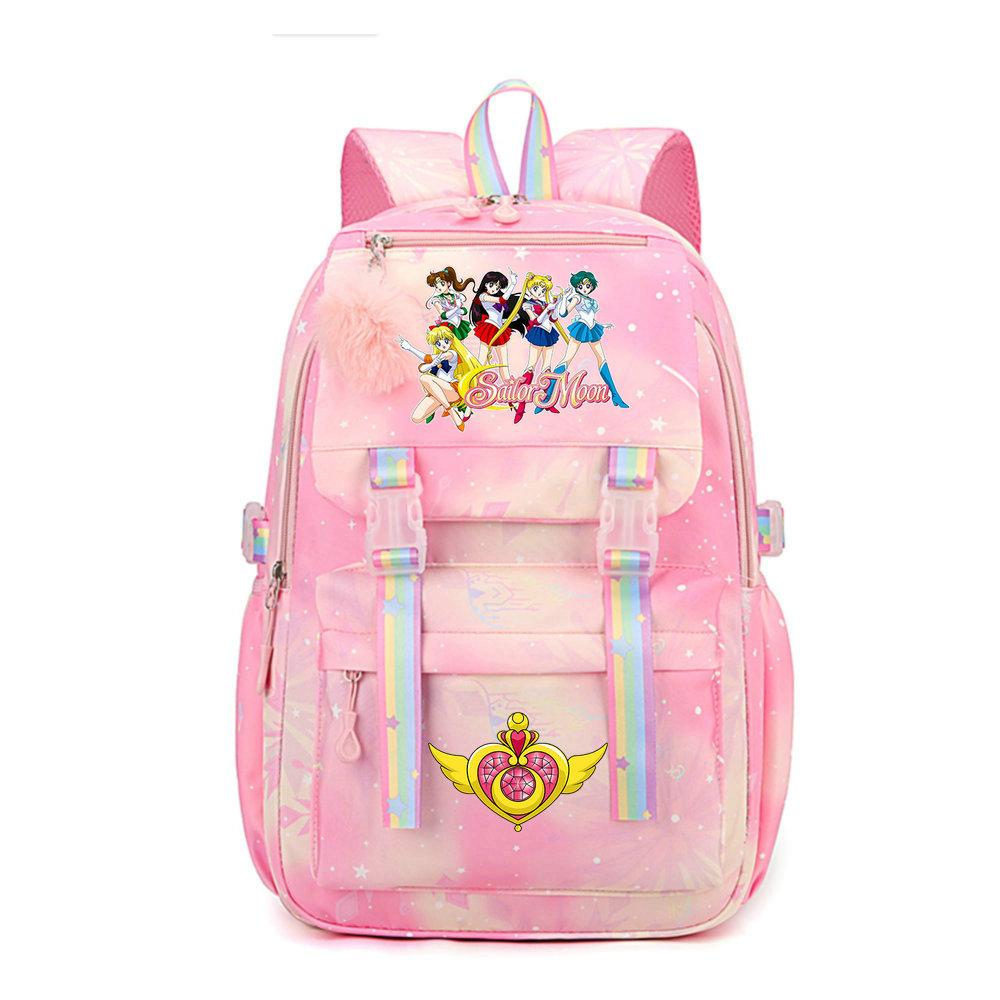 

Шкільні сумки Sailor Moon Багатофункціональний підлітковий рюкзак для ноутбука полотно студентські рюкзаки хлопчик дівчинка модний шкільний портфель