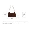 Pure Suede Cowhide Leather Women's Underarm Shoulder Crossbody Bag For Ladies Velvety Versatile Commuting Trendy Hand Bags