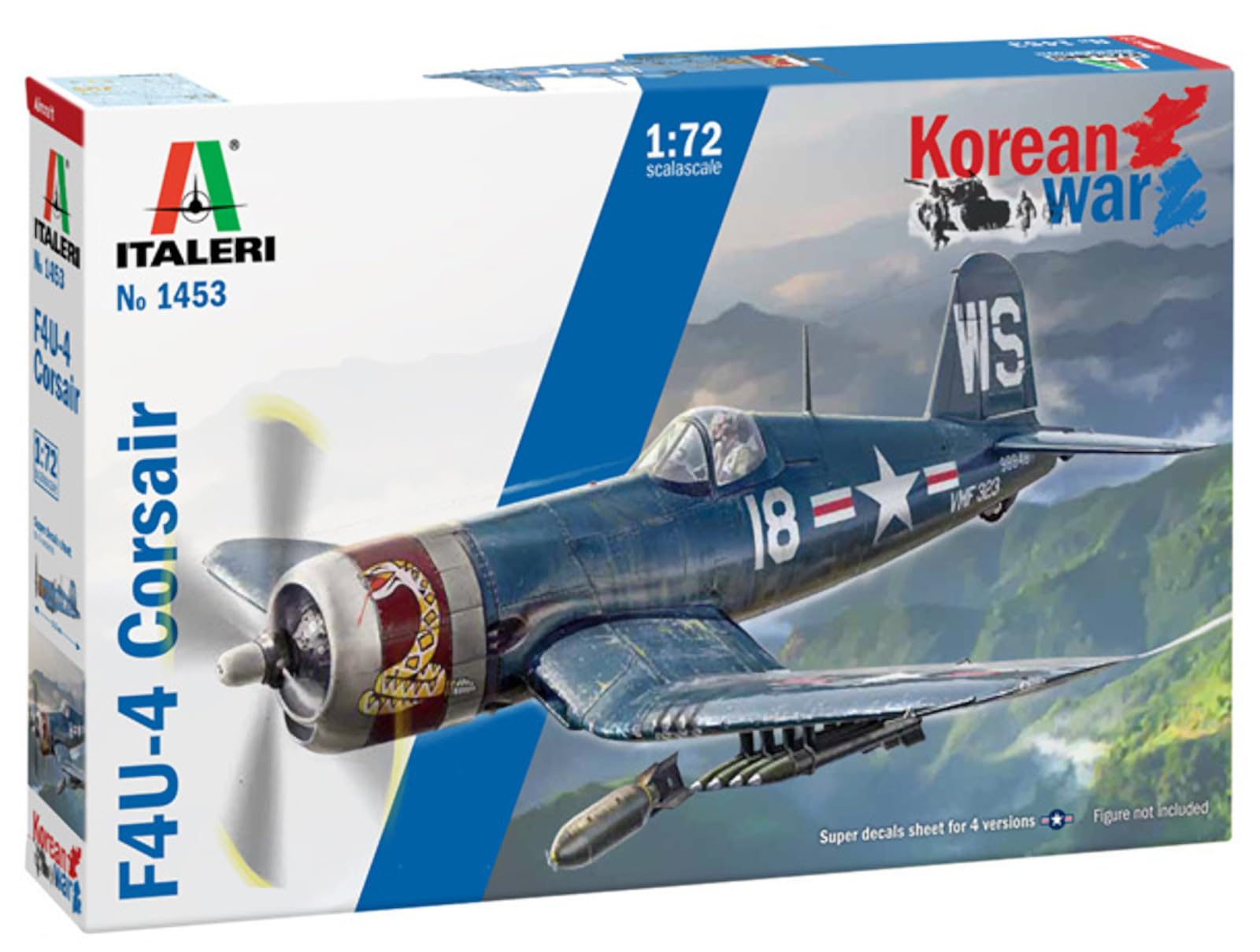 

Platz Italeri Scale American Fighter Corsair Plastic Model Kit IT1453 1/72 F4U-4 (Airplane)