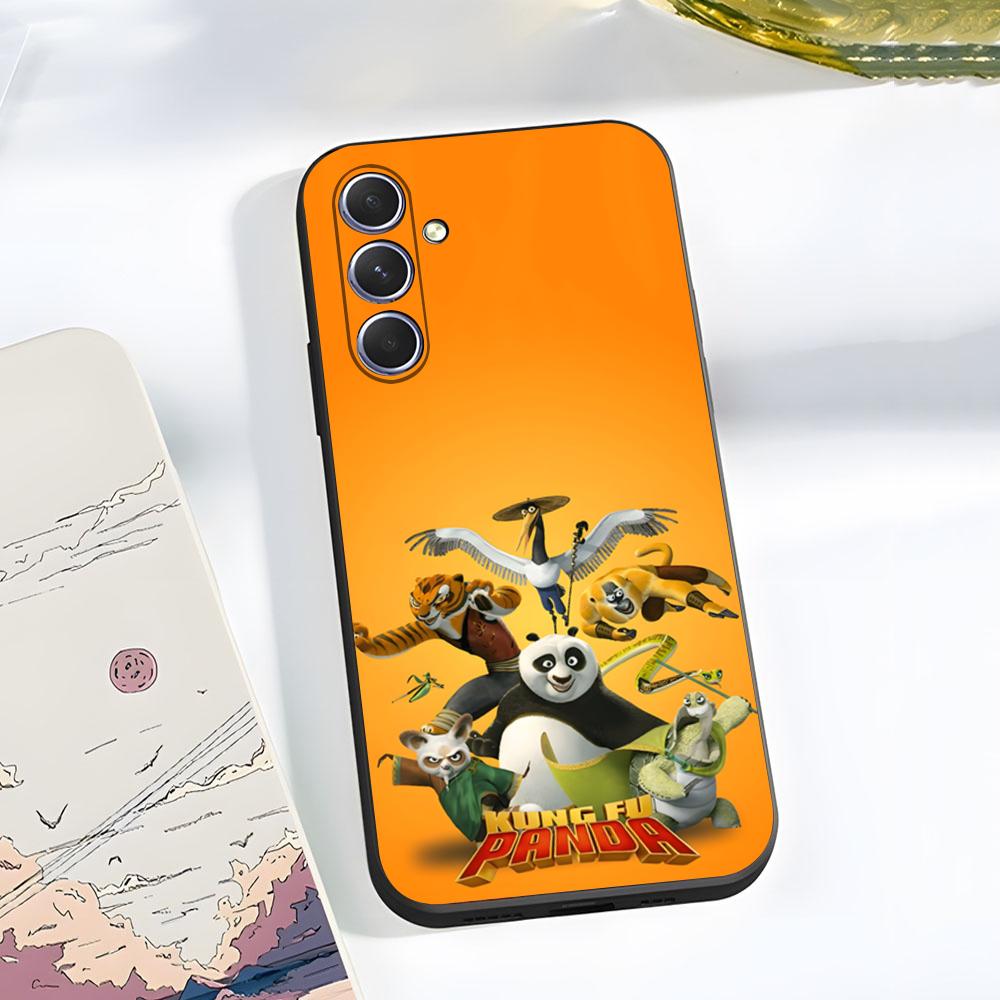 

K-Kung Fu P-Panda Phone Case For Samsung A56 A36 A26 A16 A15 A25 A35 A55 A14 A34 A24 A54 Black Soft Shell Samsung A52