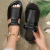 Summer New Arrival Casual Fashion Solid Color Open Toe Slippers Comfortable Non-slip Women's Low Heel Sandals NO:WJ-88