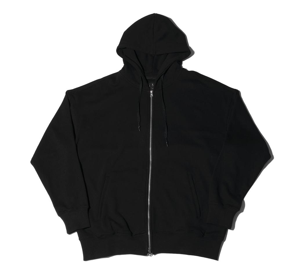 Abla Pudeti Oversized Back Slit Two-Way Zip-Up Hoodie