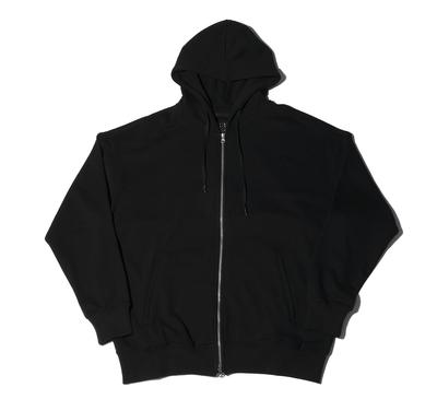 Abla Pudeti Oversized Back Slit Two-Way Zip-Up Hoodie