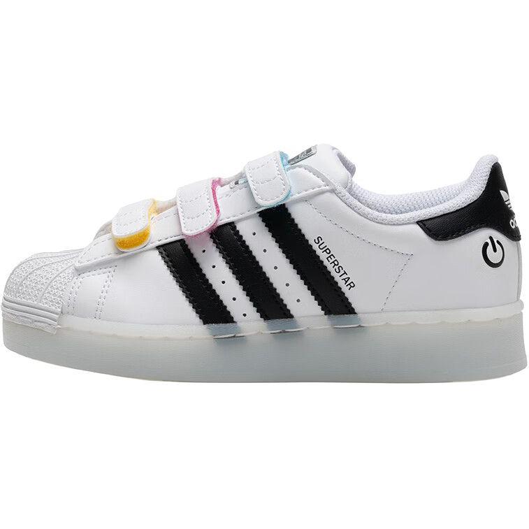 Adidas Superstar CF C LED Lights Pack - White Black Kids Sneakers Cloud-White Core-Black Sky-Rush JI0506
