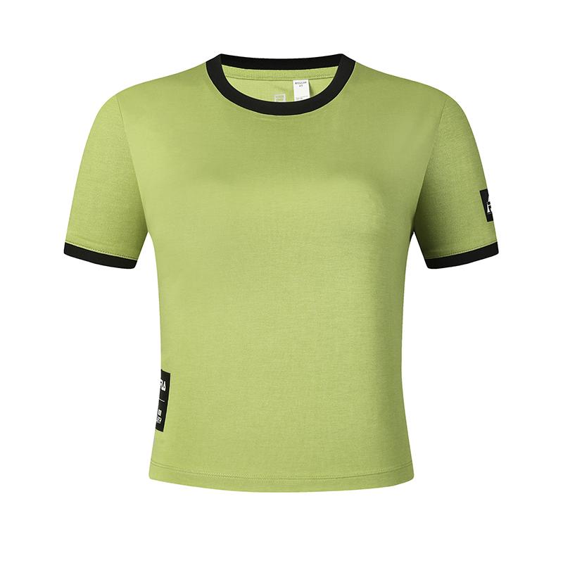 

New FILA x BBC EARTH T-Shirt Women s Mustard Spicy Powder A51W437101FMT 165/84A/M