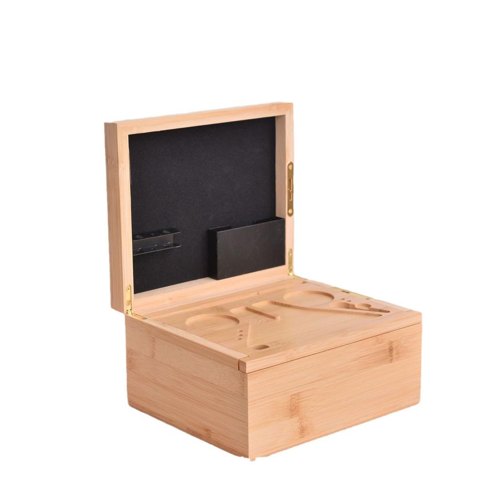 Premium Bambus Aufbewahrungskiste Bewegliches Rolltablett Holzbox Etui Crusher Organizer Raucherzubehör Werkzeuge Tischdekorationen