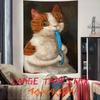 Funny Fashion Dog Cat Art Tapestry Decoration Bedroom Dormitory Background Cloth Holiday Home Party Living Room Club Tapestry