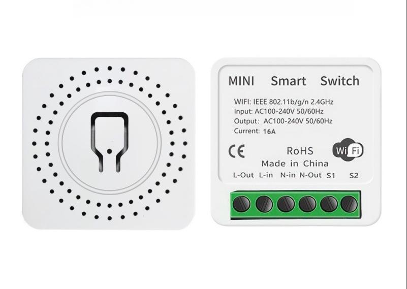 Compact WiFi + RF433 Smart Switch: Tuya Voice-Controlled Flush Mount Timer Switch