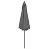 VidaXL Outdoor Parasol with Anthracite Wood Pole Sunshade Garden 44495
