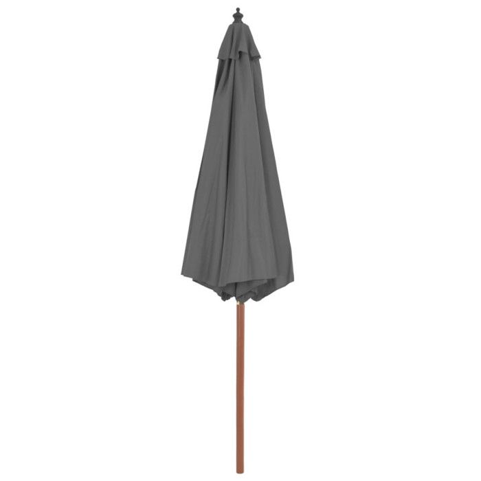 VidaXL Outdoor Parasol with Anthracite Wood Pole Sunshade Garden 44495