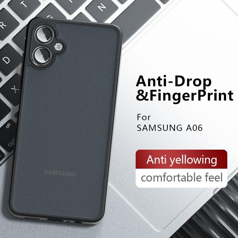 For Samsung Galaxy A06 Frosted Case Samsung Galaxy A06 Cover Coque Matte Transparent PC Shockproof Back Funda Samsung A06