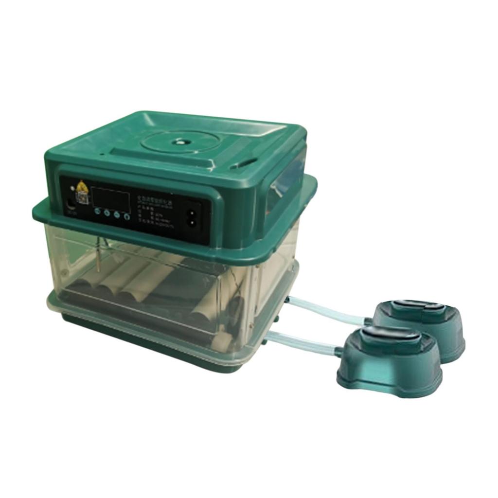 Automatic Turning Egg Incubator with Detachable ABS Tray Dual Power Temperature Control for Poultry Hatcher Chicken Duck Eggs