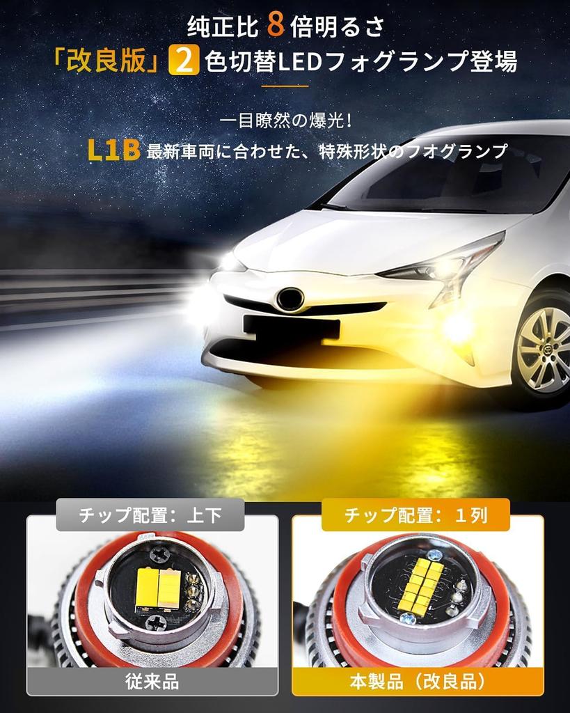 New Switchable LED Fog Super 6000lm Replacement LED Fog Lamp Bulbs for Toyota Harrier New Yaris Corolla Yaris Corolla and Vehicle Inspection Memory