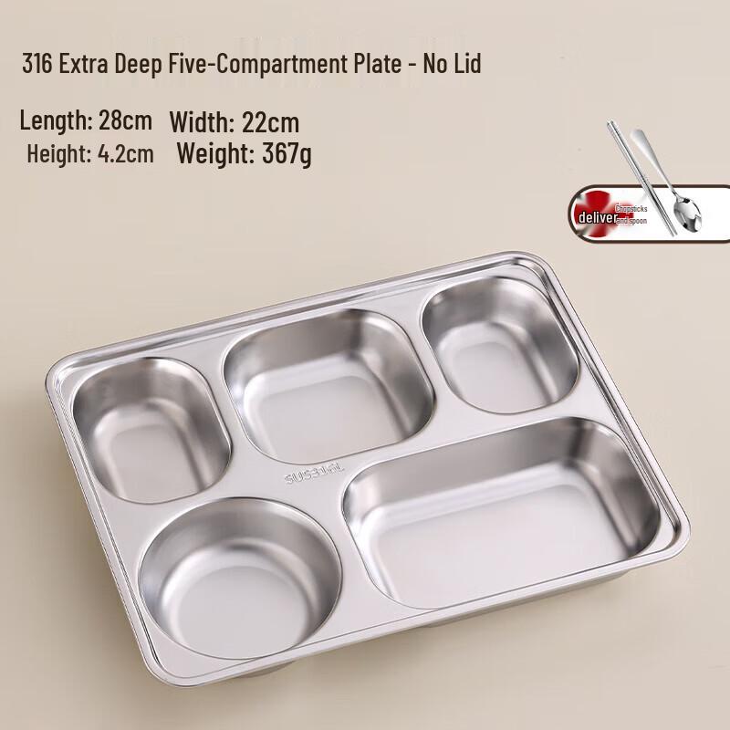 

Stainless Steel Divided Meal Tray