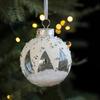 Christmas Ball Ornament Faux Pearls Tree Decoration Festive Hanging Baubles with Rope Home Store Decor